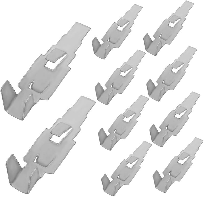 10Pcs Black Iron Shelf Clips Heavy Duty Bracket Support For Bookcase Cabinet - Image 1